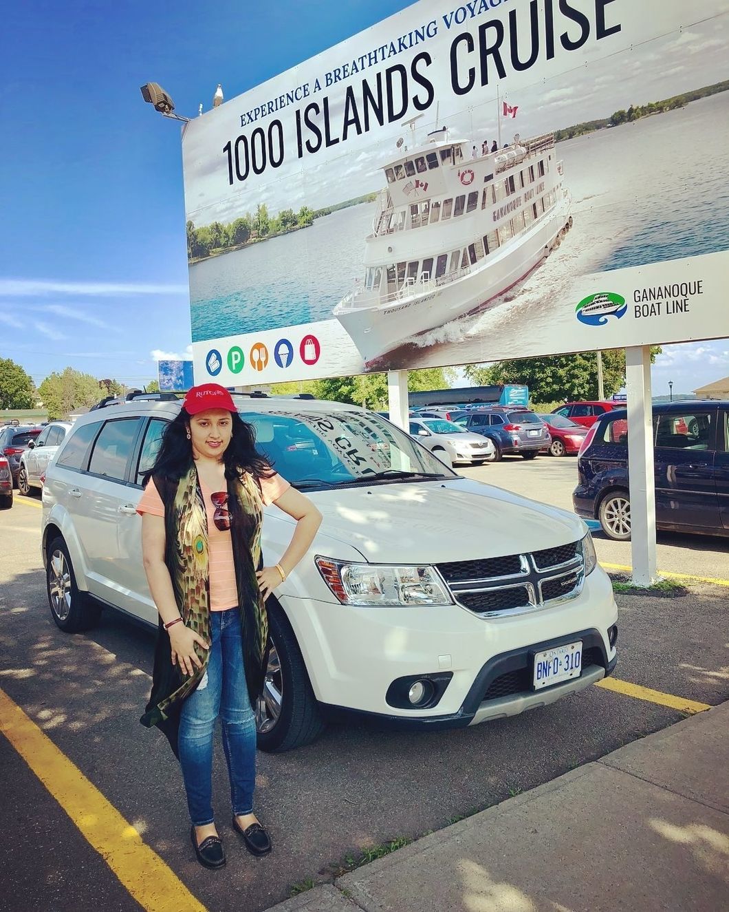 Erikka at her trip this summer