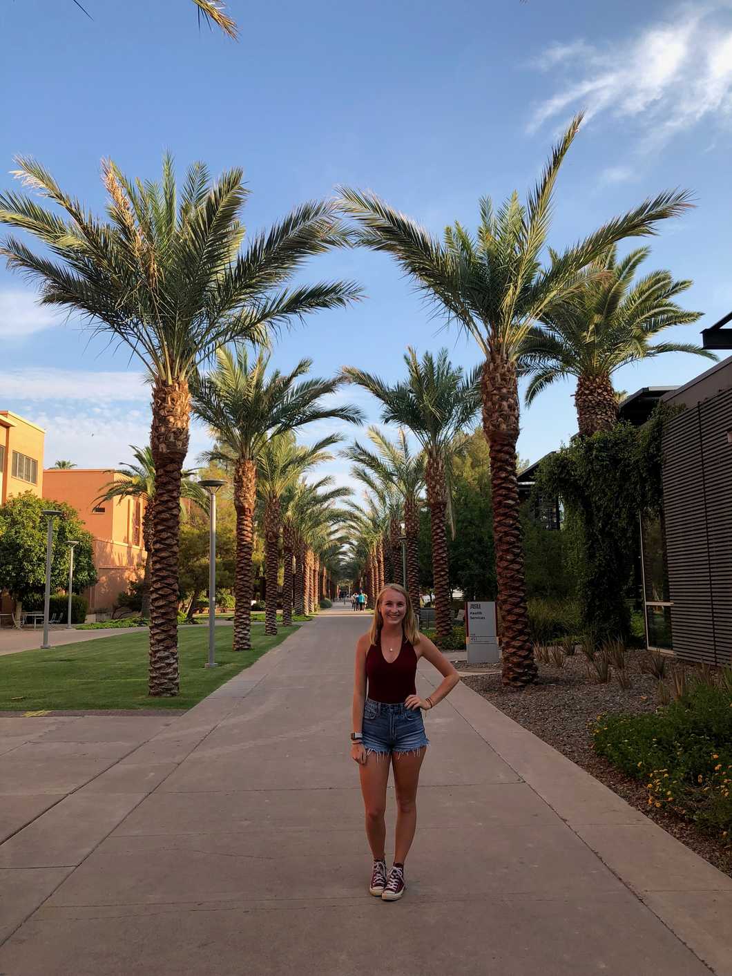 Extreme heat creates a beautiful college campus.
