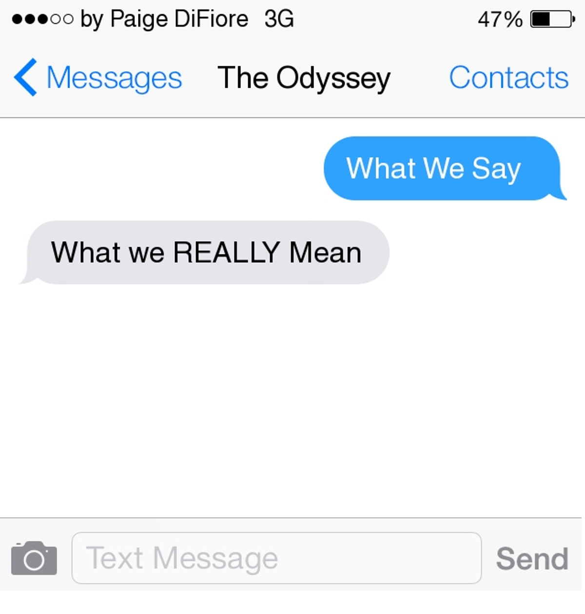 Texting: What We Say Versus What We Really Mean