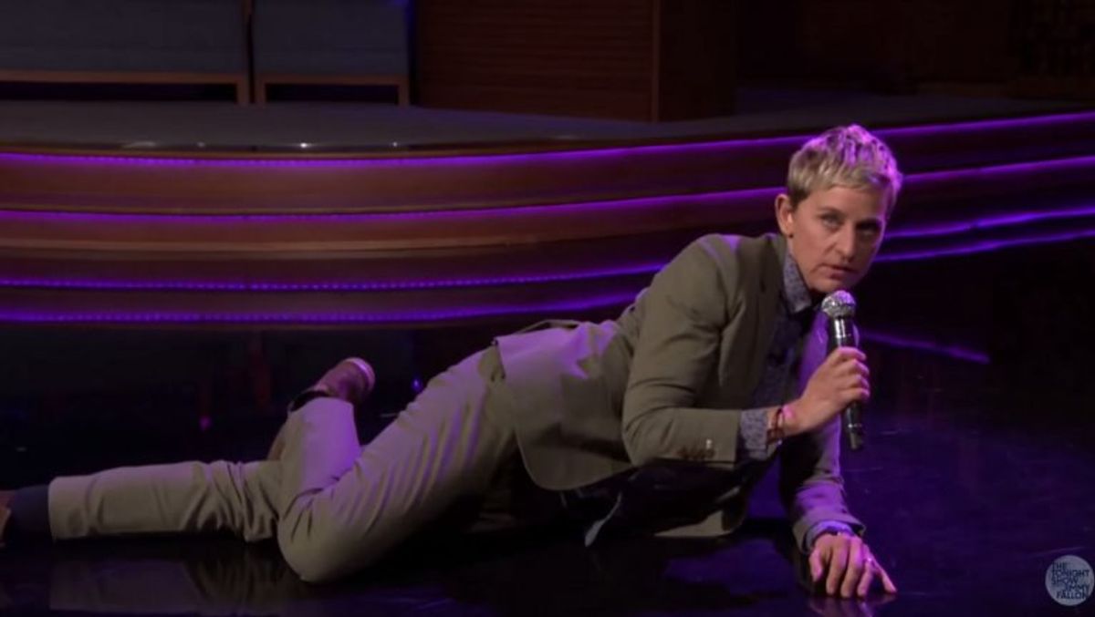 Jimmy Fallon and Ellen DeGeneres in Epic Lip Sync Battle