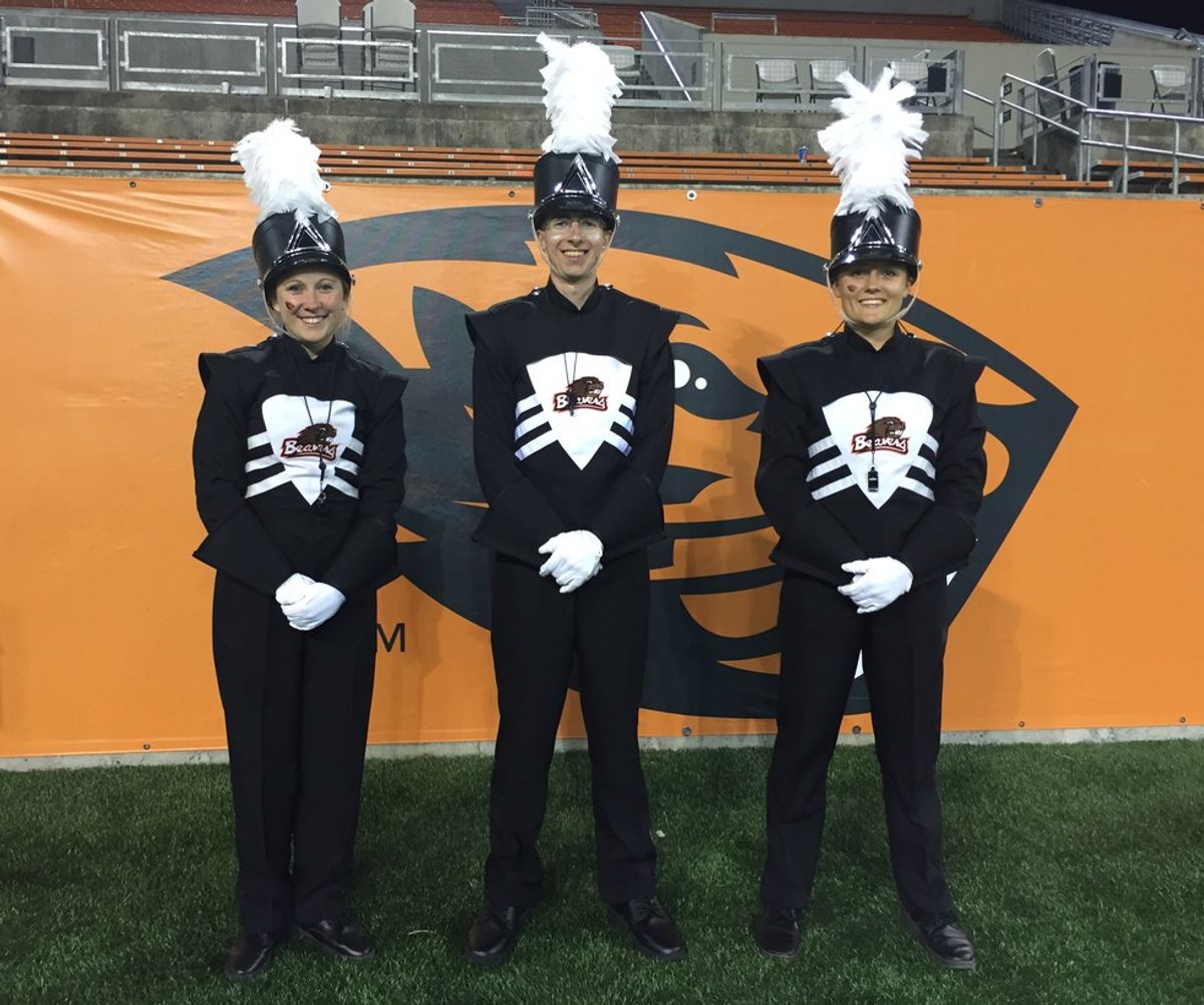 The Drum Majors Of The Oregon State University Marching Band