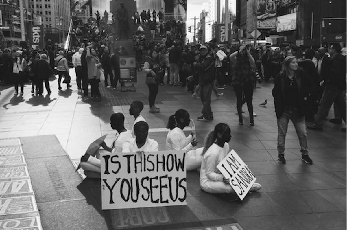 New York Students' Silent Demonstration Asks America, "Is This How You See Us?"