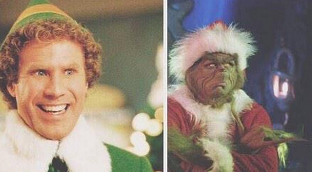 College, As Told By Buddy The Elf And The Grinch