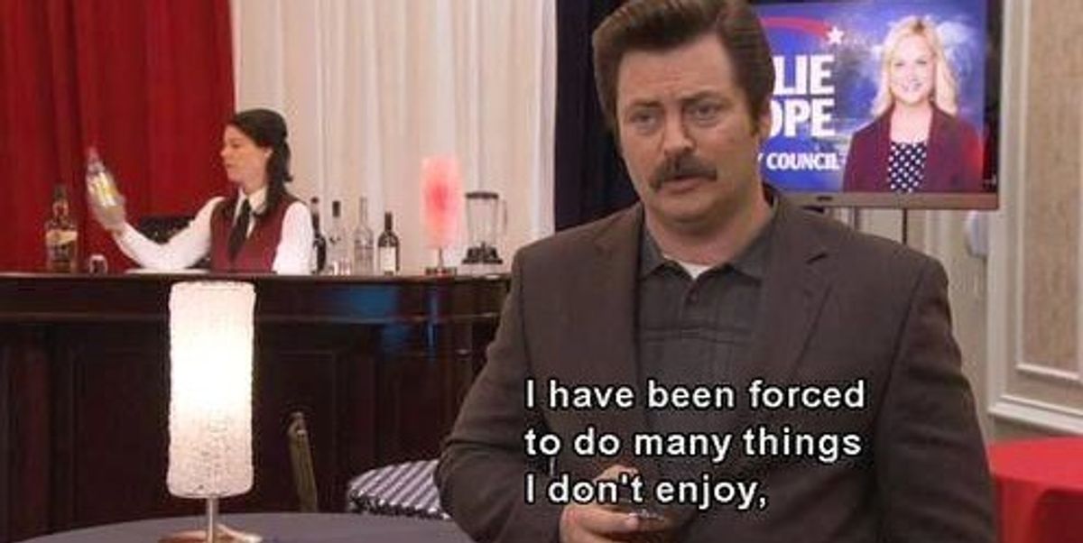 15 Reasons Why Ron Swanson is Every College Student Ever.