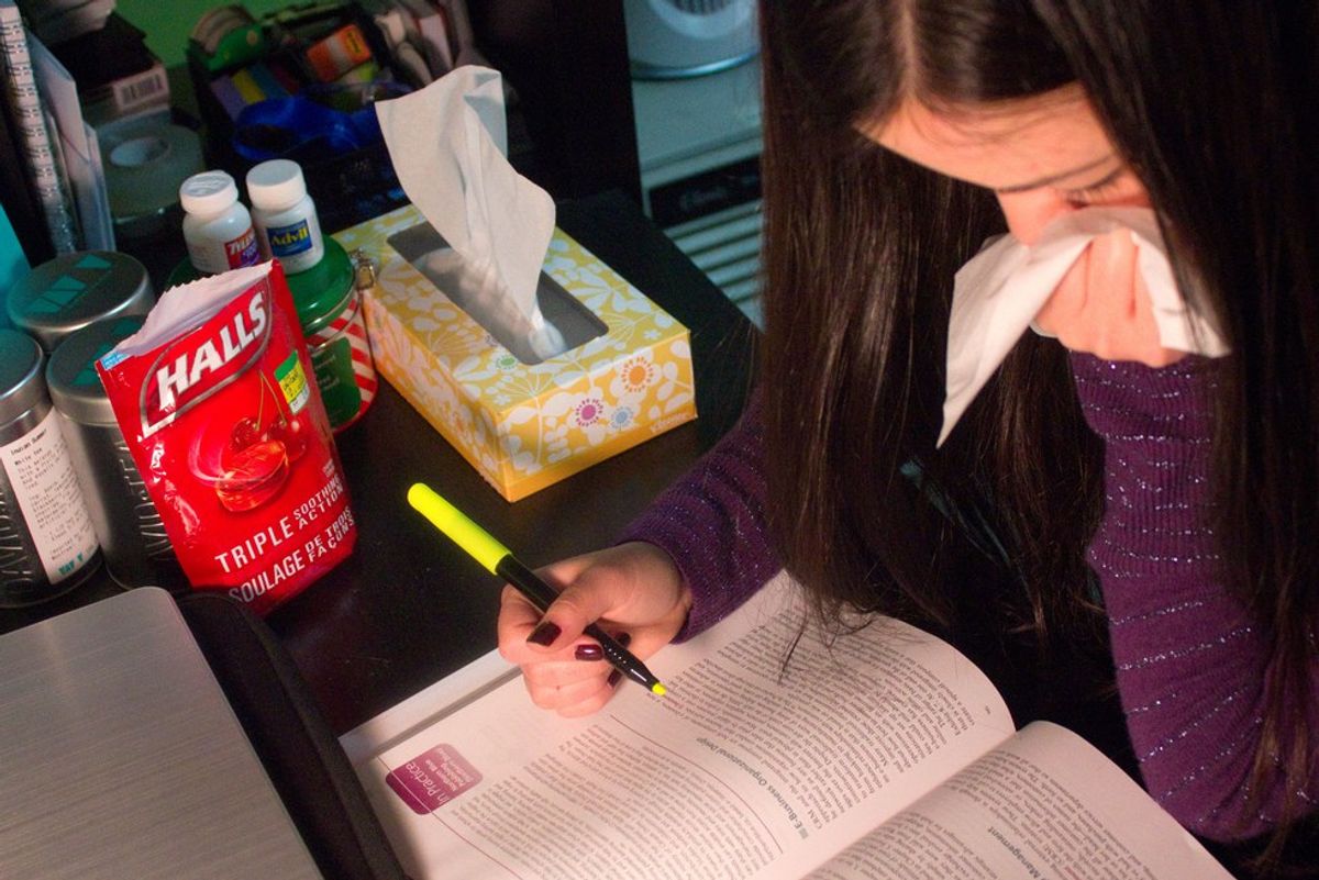 What It's Really Like To Be Sick In College
