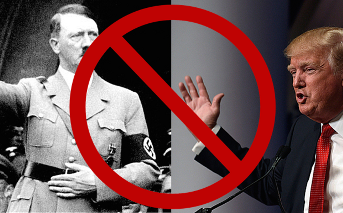 Donald Trump Is Not Adolf Hitler