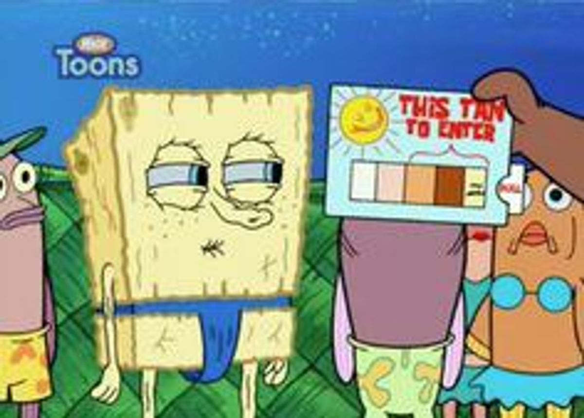 Being Super Pale And Going On Spring Break, As Told By Spongebob Squarepants