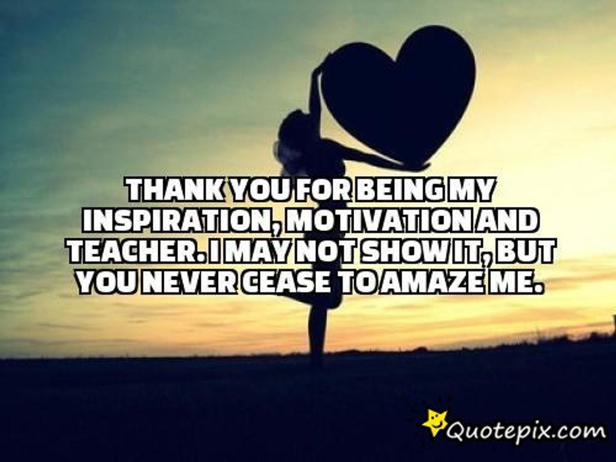 An Open Letter To My Inspiration