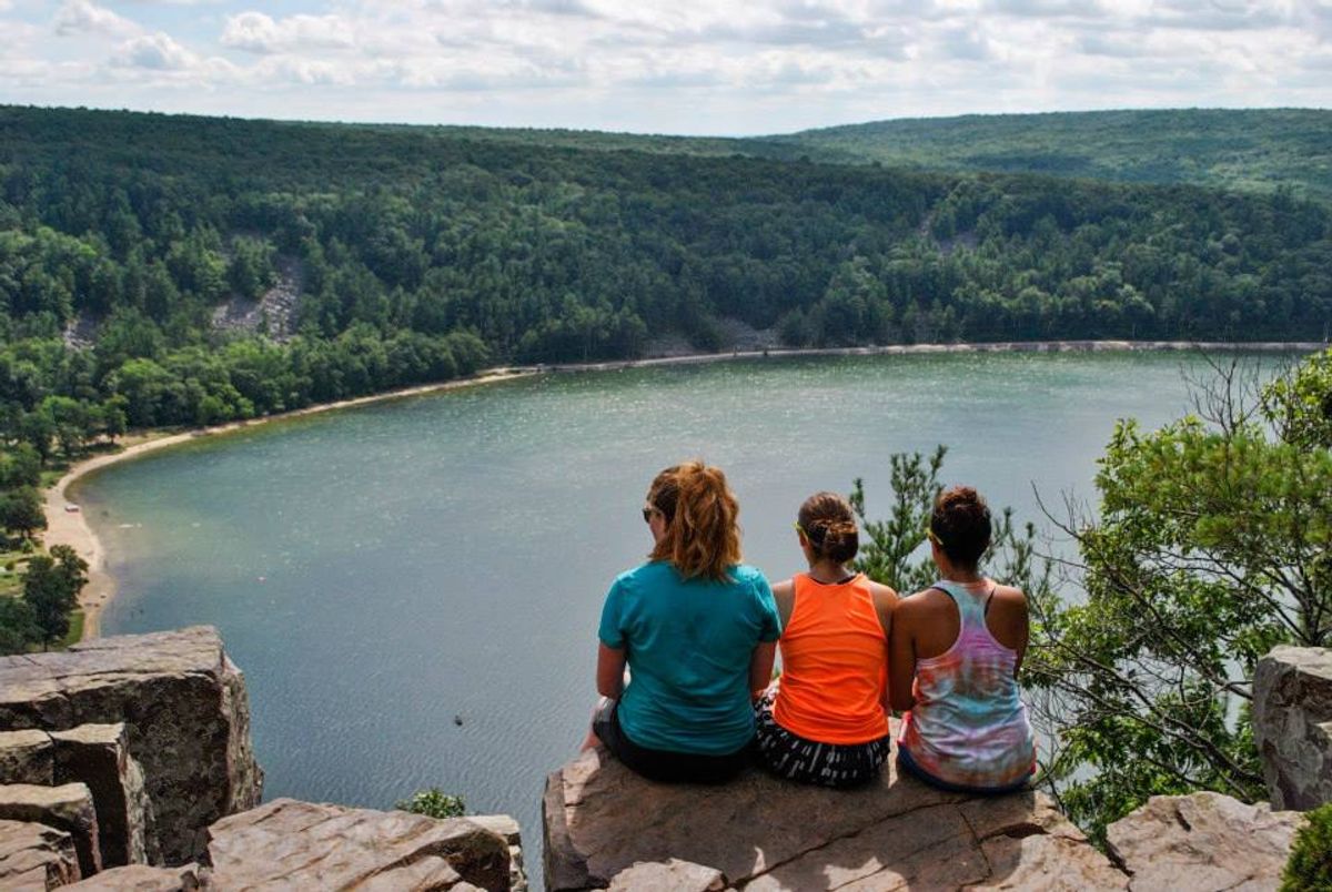 Hiking, Climbing And Bouldering At Devil's Lake State Park This Spring