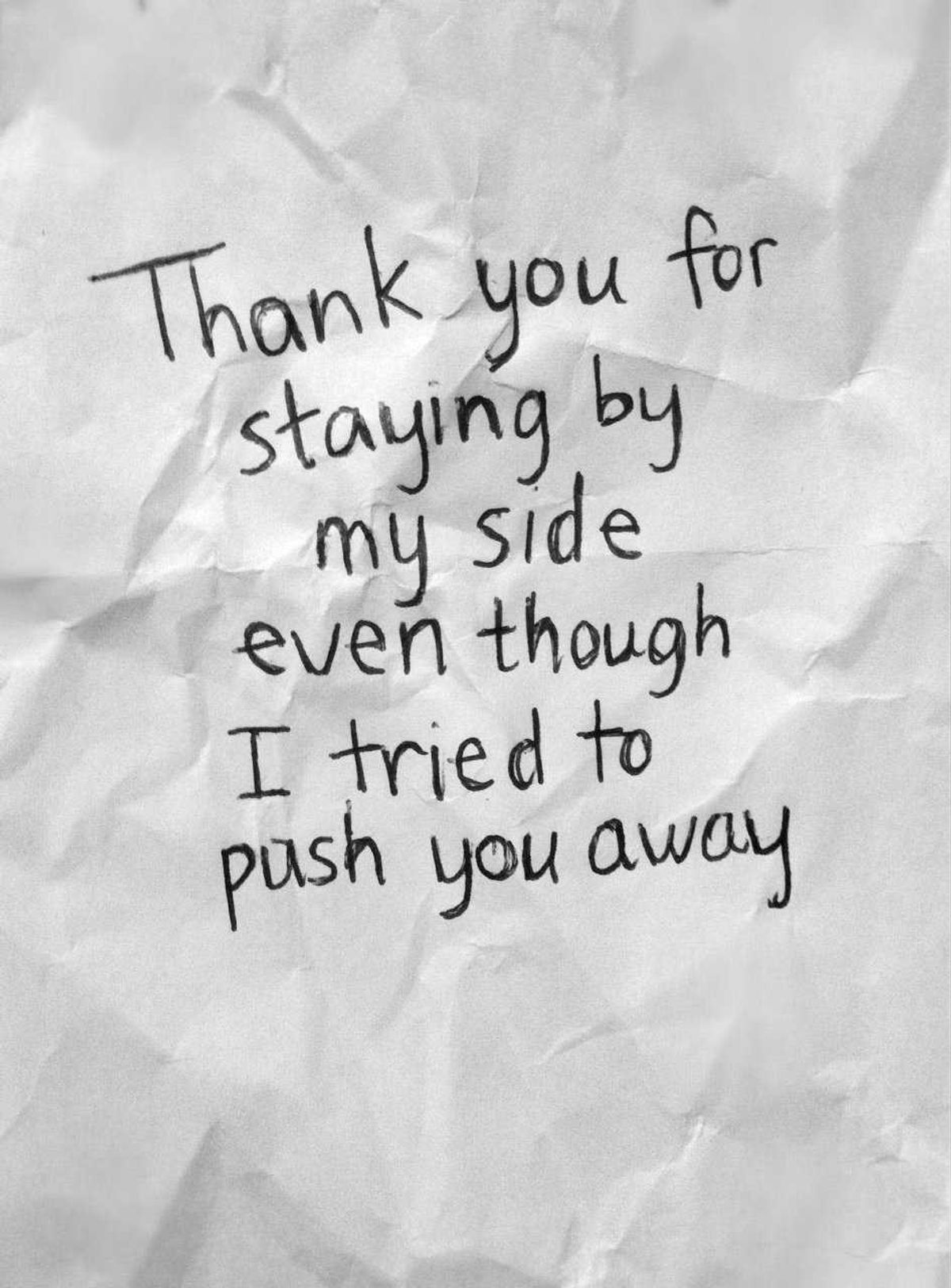 To The Person Who Stayed