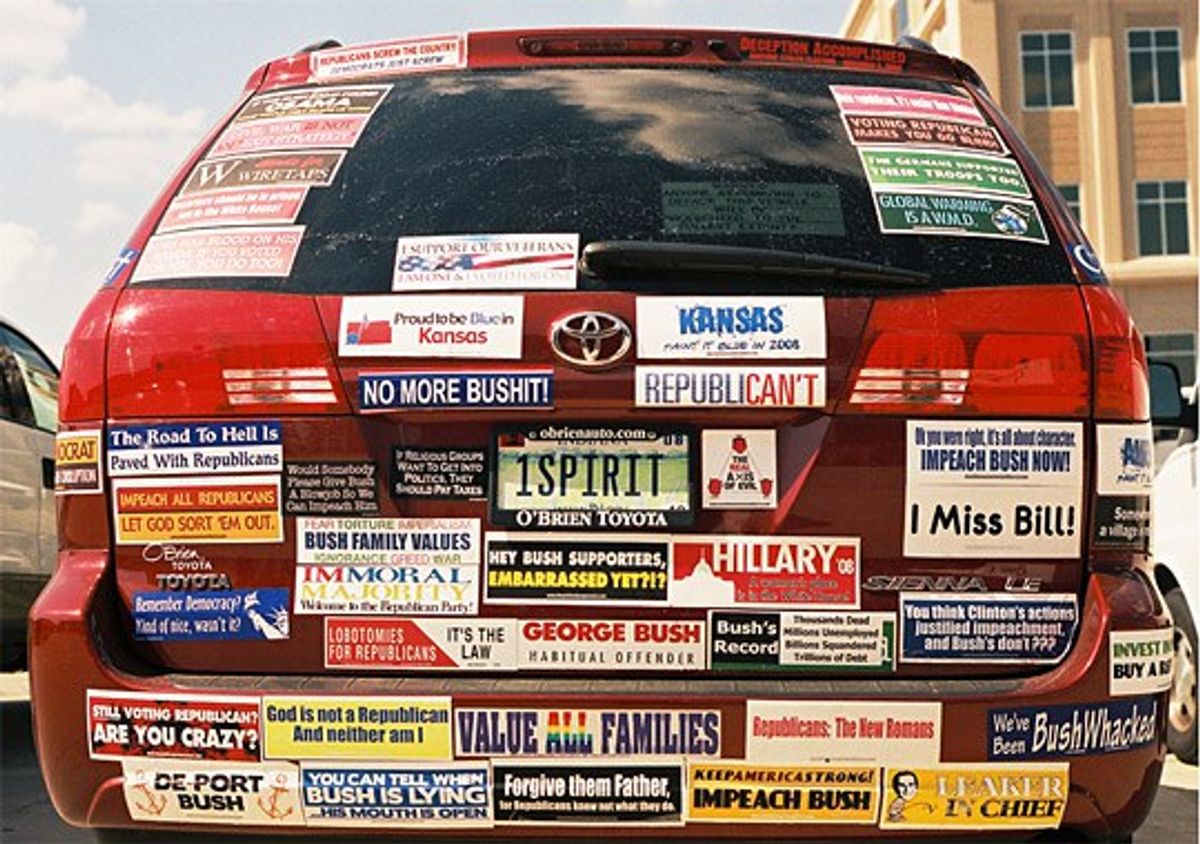 You Don't Need More Than Two Bumper Stickers