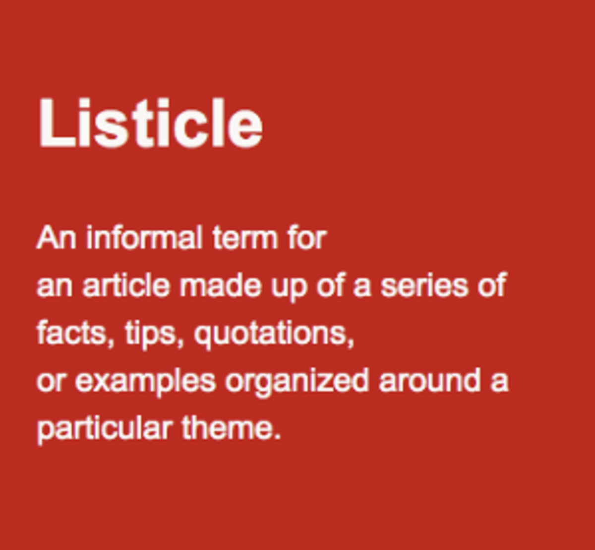 10 Biggest Problems With Listicles