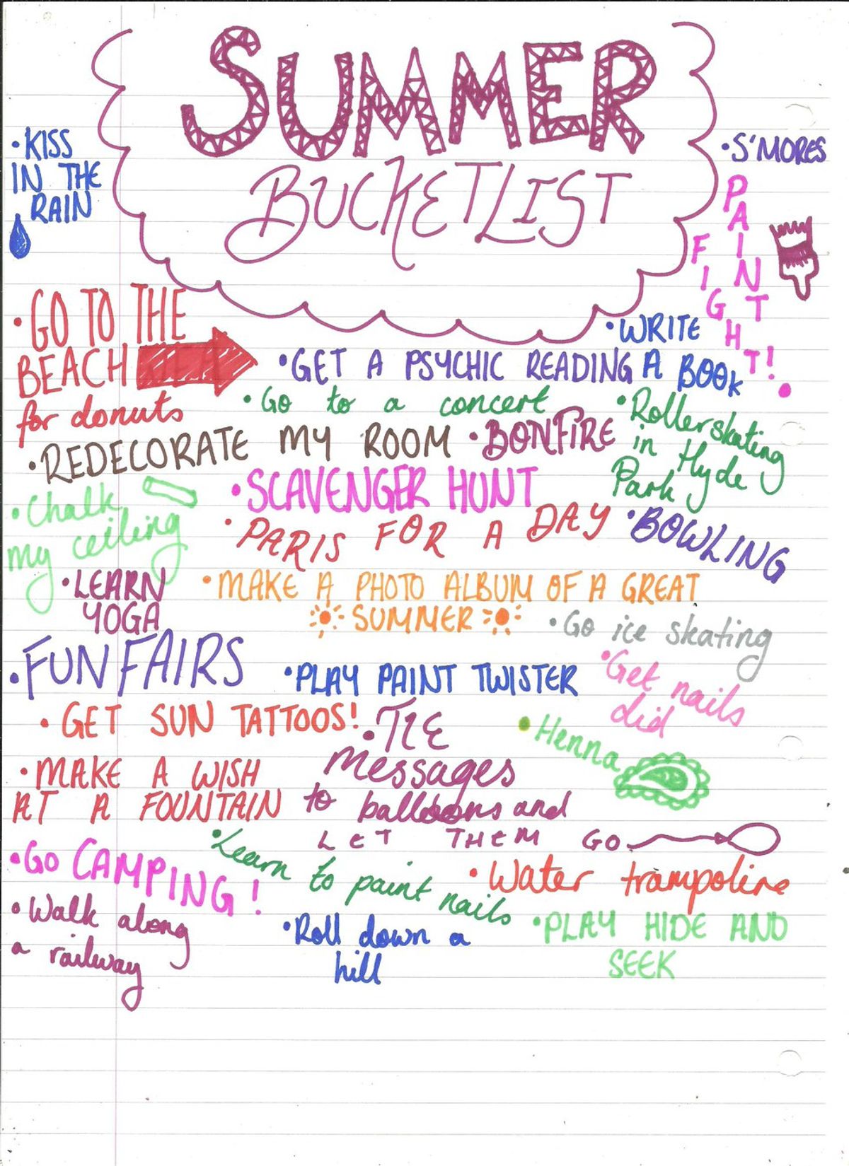 A Realistic Summer Bucket List