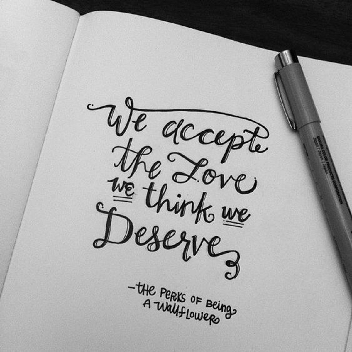"We Accept The Love We Think We Deserve"