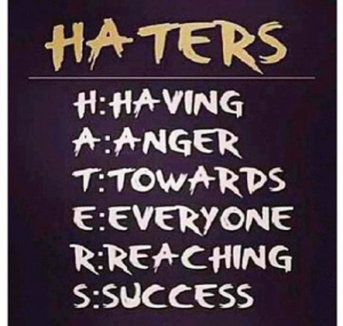 Haters Are Going To Hate