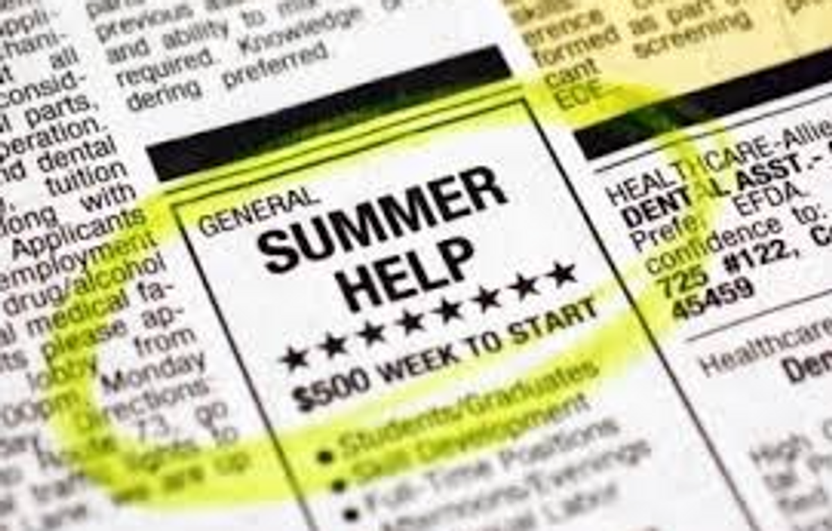 The Benefits Of A Summer Job!