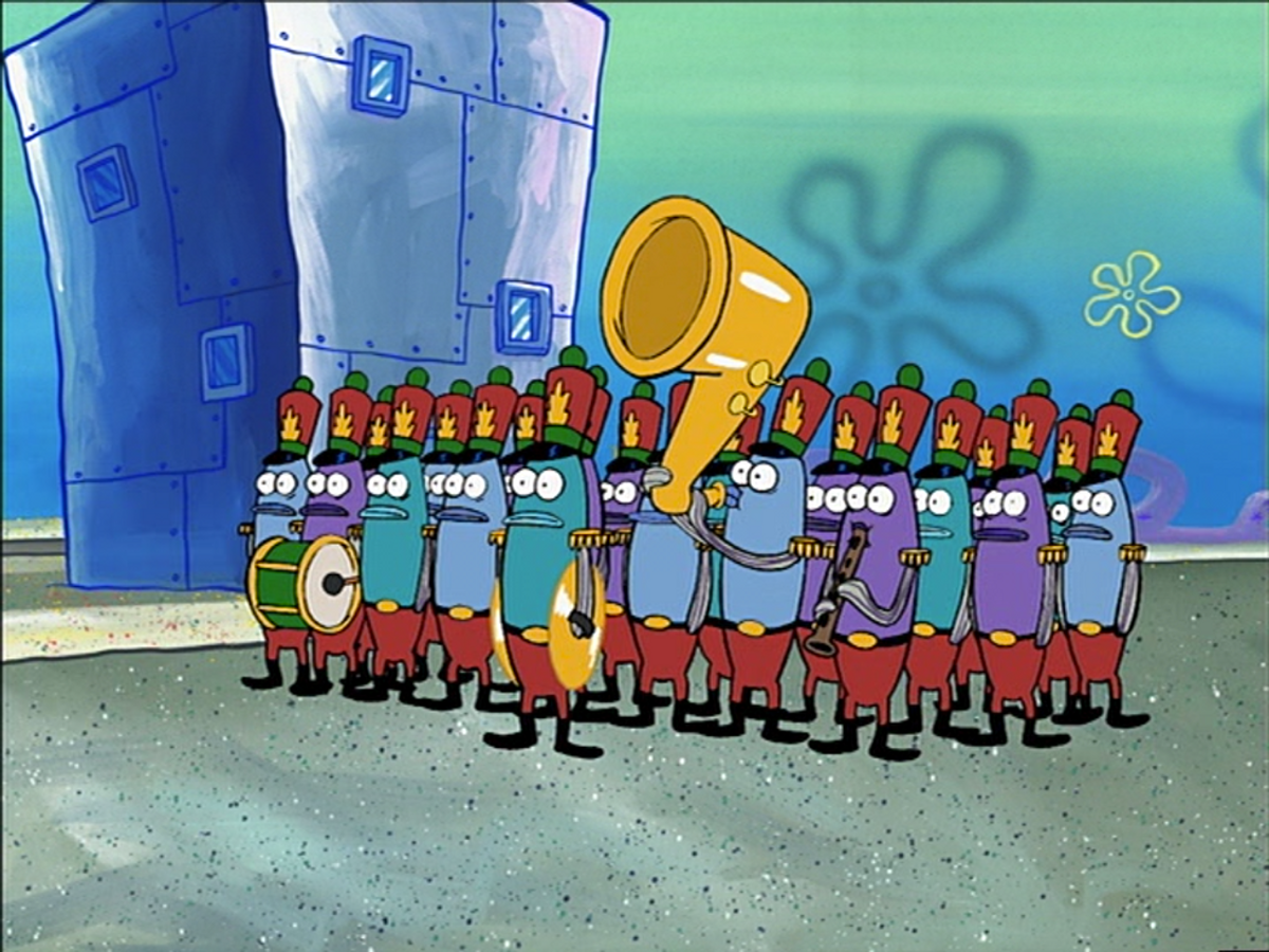 12 Stages Of Band As Illustrated By Spongebob