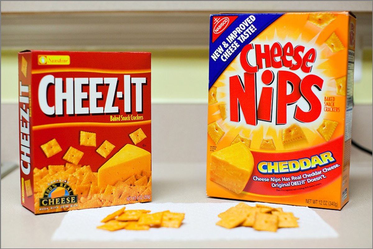 Cheese-Its Versus Cheese Nips