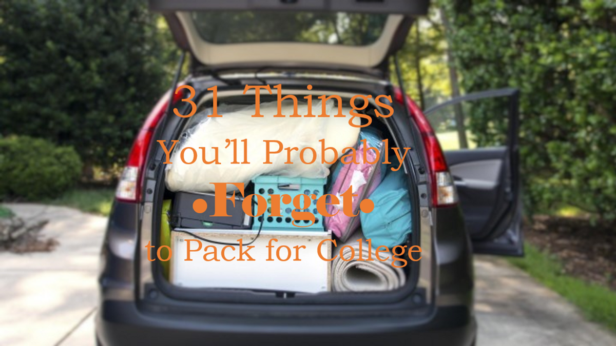 31 Essential Things You'll Probably Forget To Pack For College