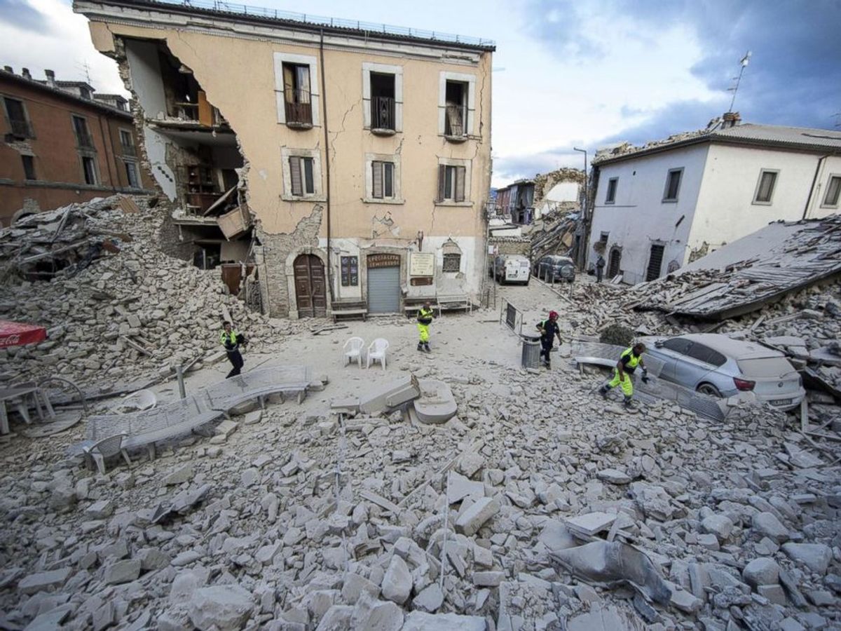 Aftershocks Of The Italian Earthquake