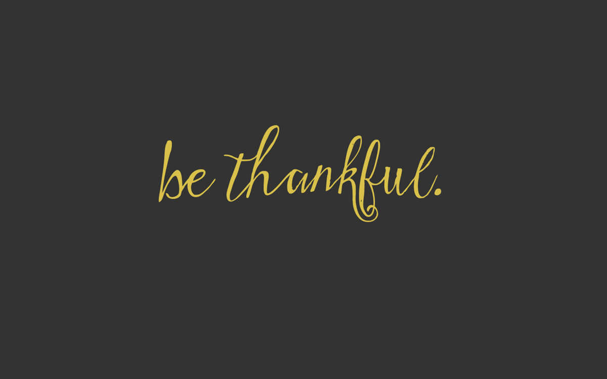 On Being Thankful