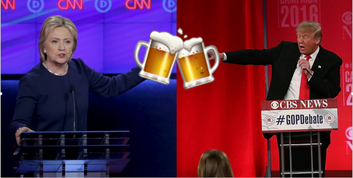 Your Official Drinking Game For The 2016 Presidential Debates