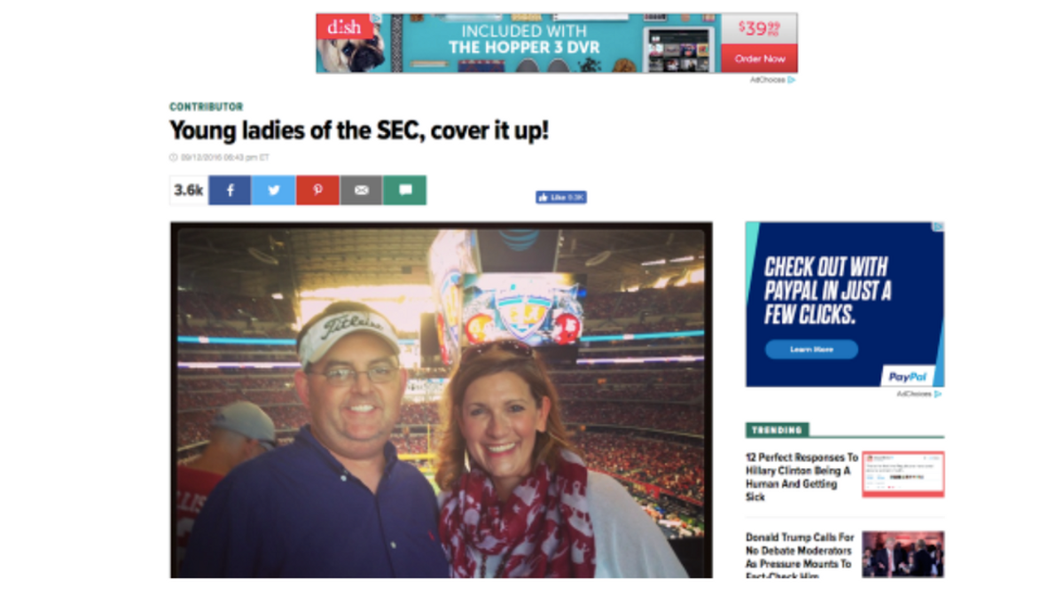 An Open Letter To The Author Of "Young Ladies Of The SEC, Cover It Up!"