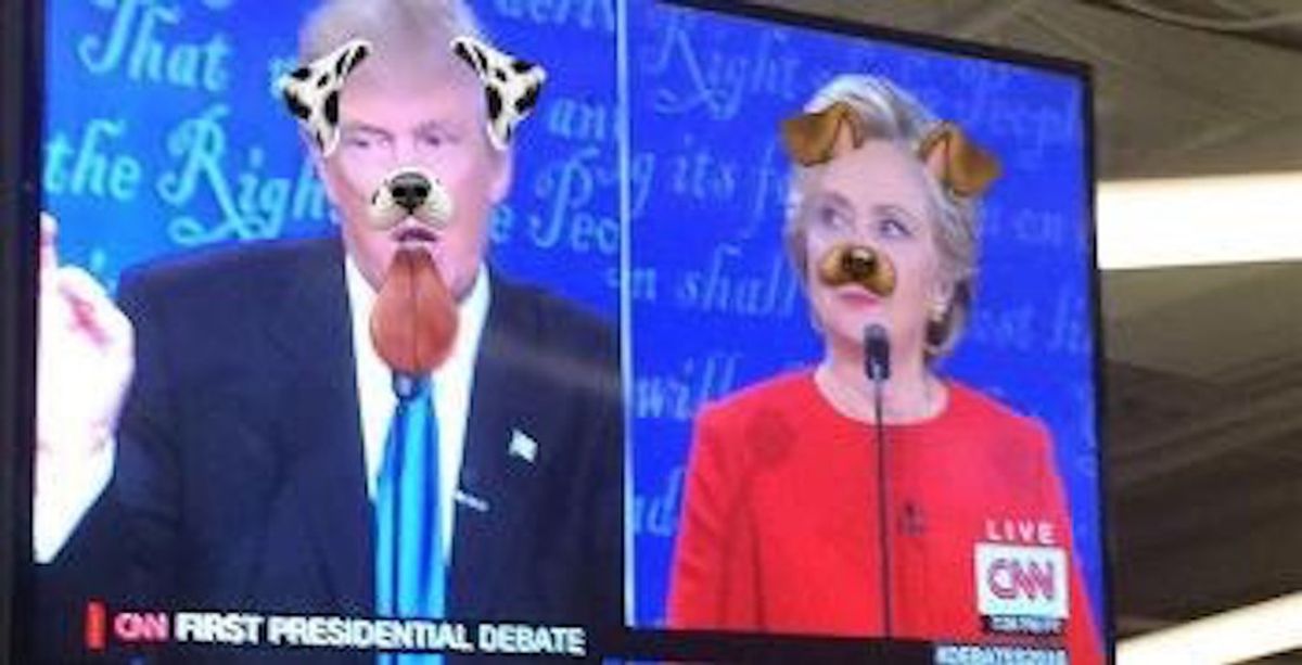 The Presidential Debate As Told By Snapchat Filters