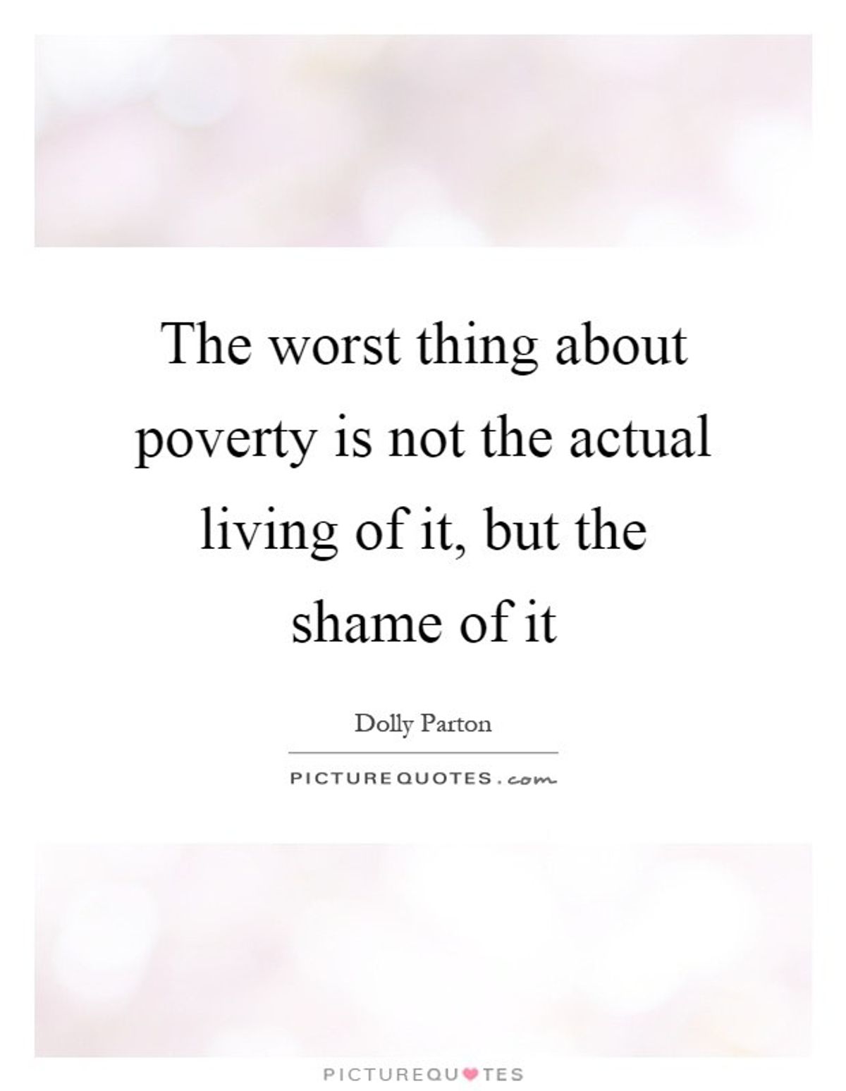 The Guilt And Shame Of Poverty