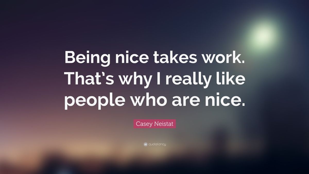 Is Being Nice Becoming a Thing of the Past?