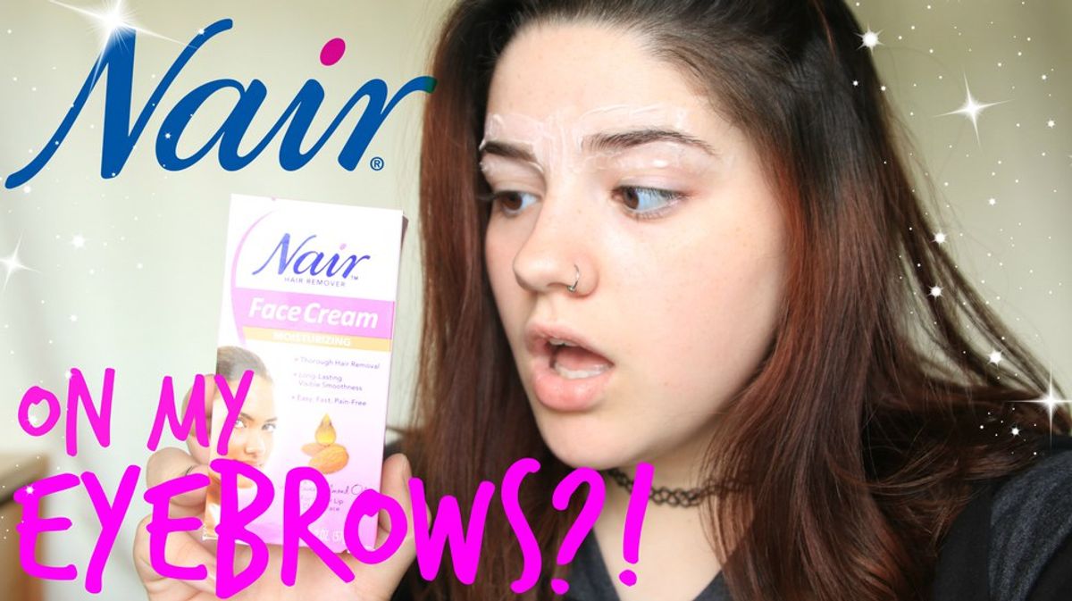 Putting NAIR on my EYEBROWS?!