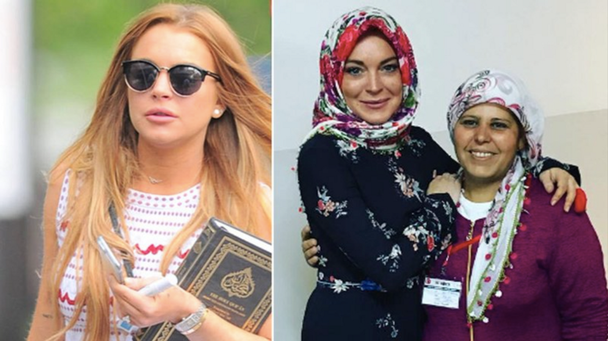 Lindsay Lohan Receives Backlash For Studying Quran And Wearing Headscarf