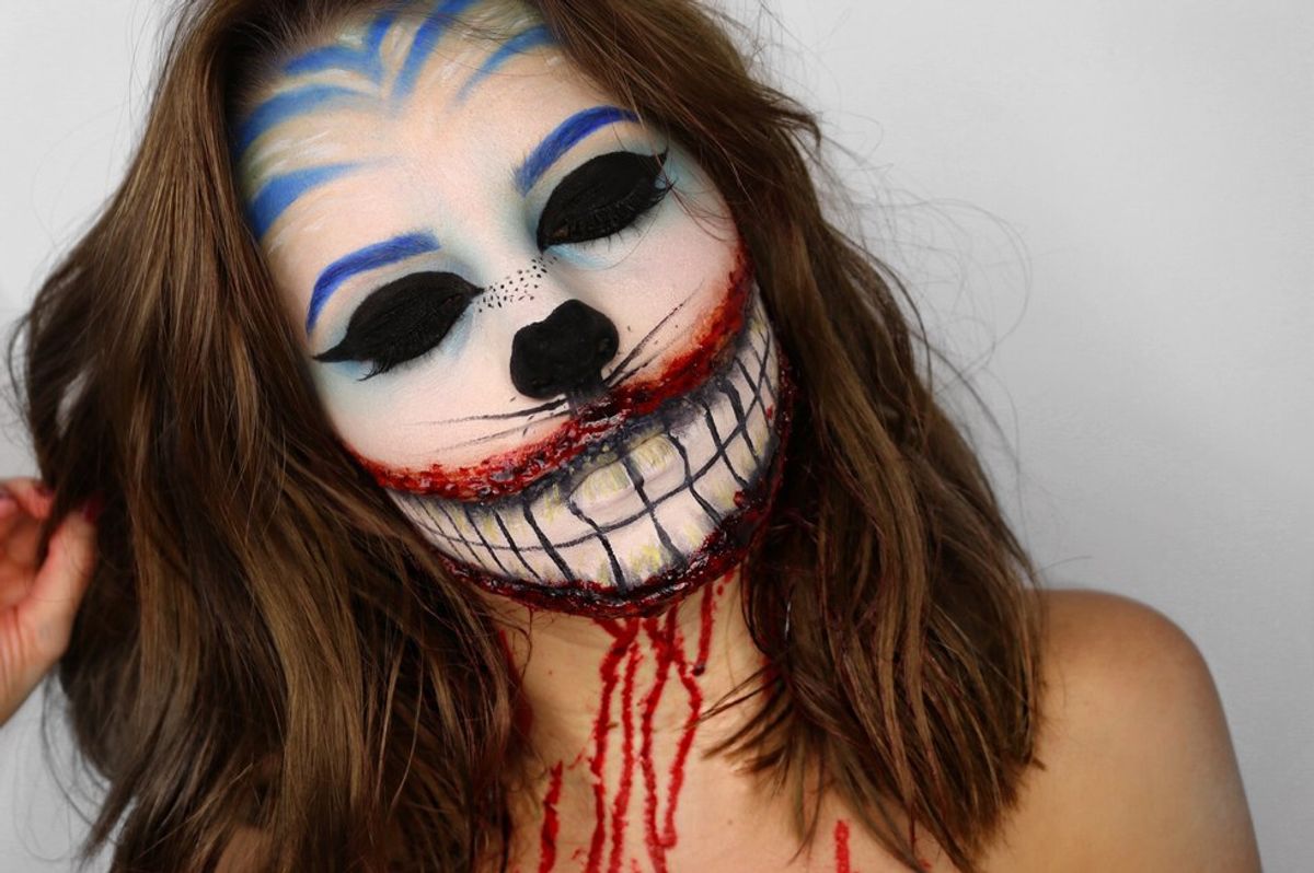 Halloween Makeup Tutorial: Scary Cheshire Cat!