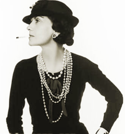 Gabrielle Chanel started by selling hats. She worked her way up to