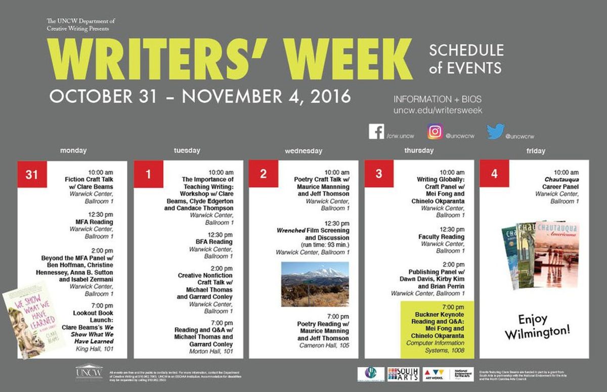The Events of UNCW's Writer's Week