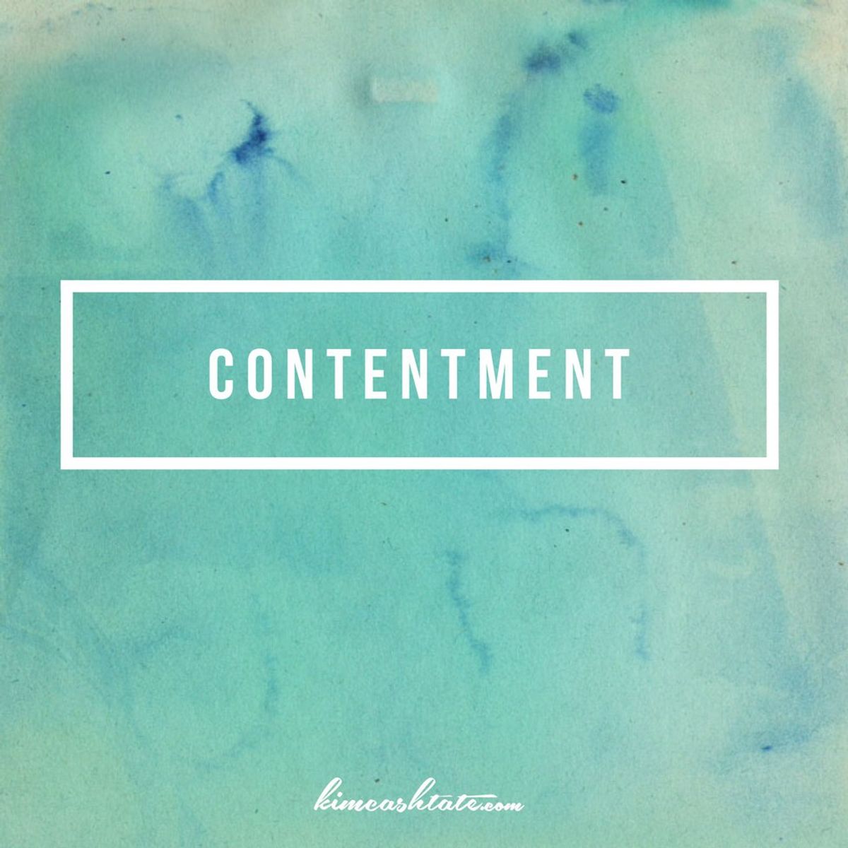 Where is your contentment?