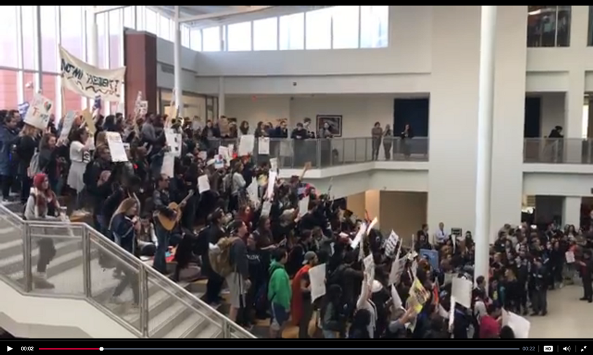 See Penn State Students Protest Donald Trump