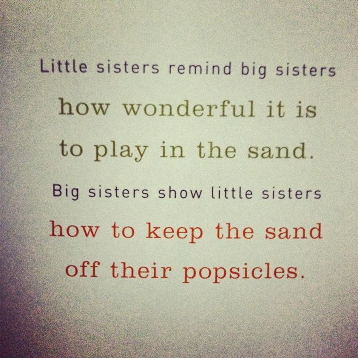 A Letter To My Baby Sister