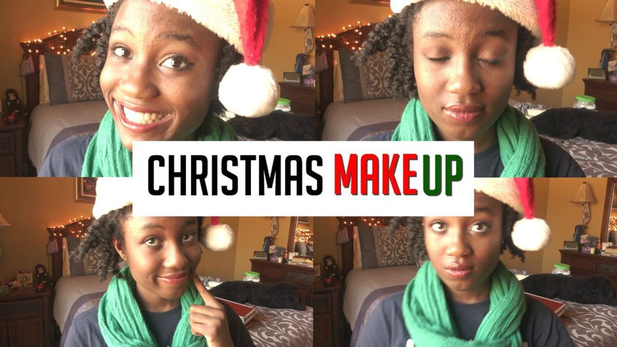 Easy Drugstore Christmas Makeup Idea