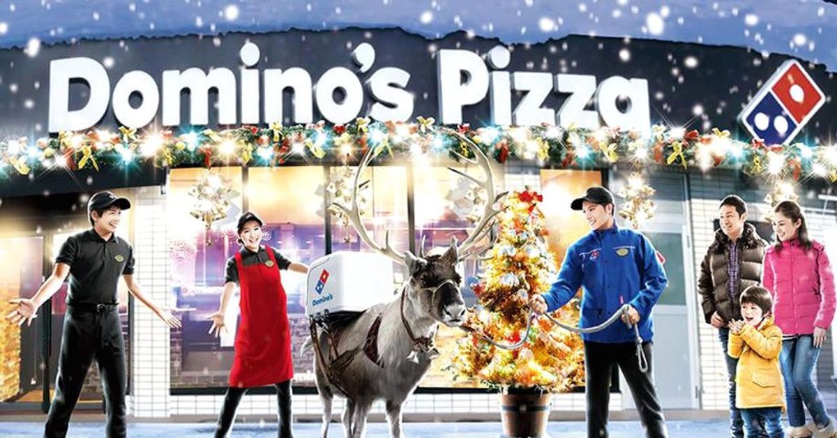 Reindeer Are Not Great Domino's Pizza Employees