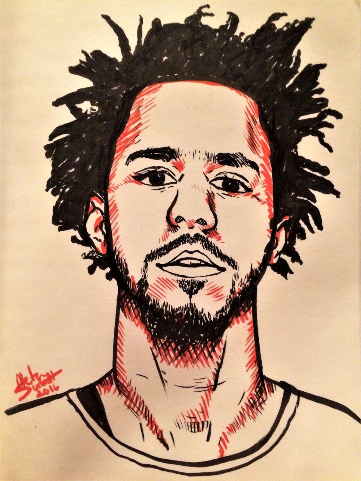 Video: J. Cole Speed Drawing