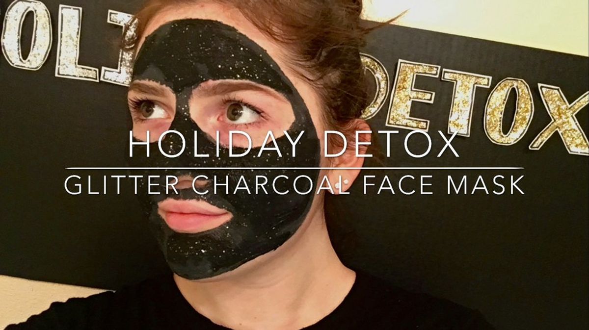 DIY Glitter Charcoal Face Mask