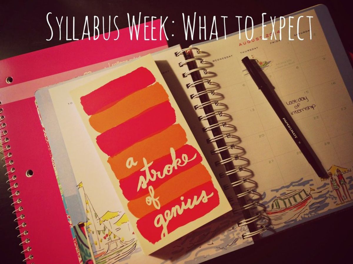 Welcome Back Syllabus Week