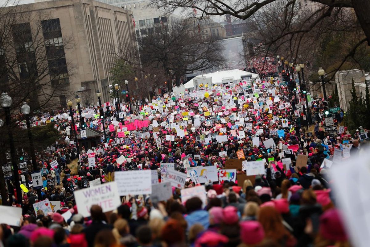 Snapshots of Women's Marches Around the Globe