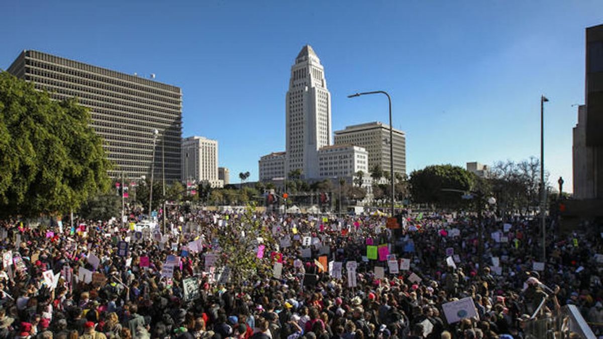 Women's March In Downtown Los Angeles