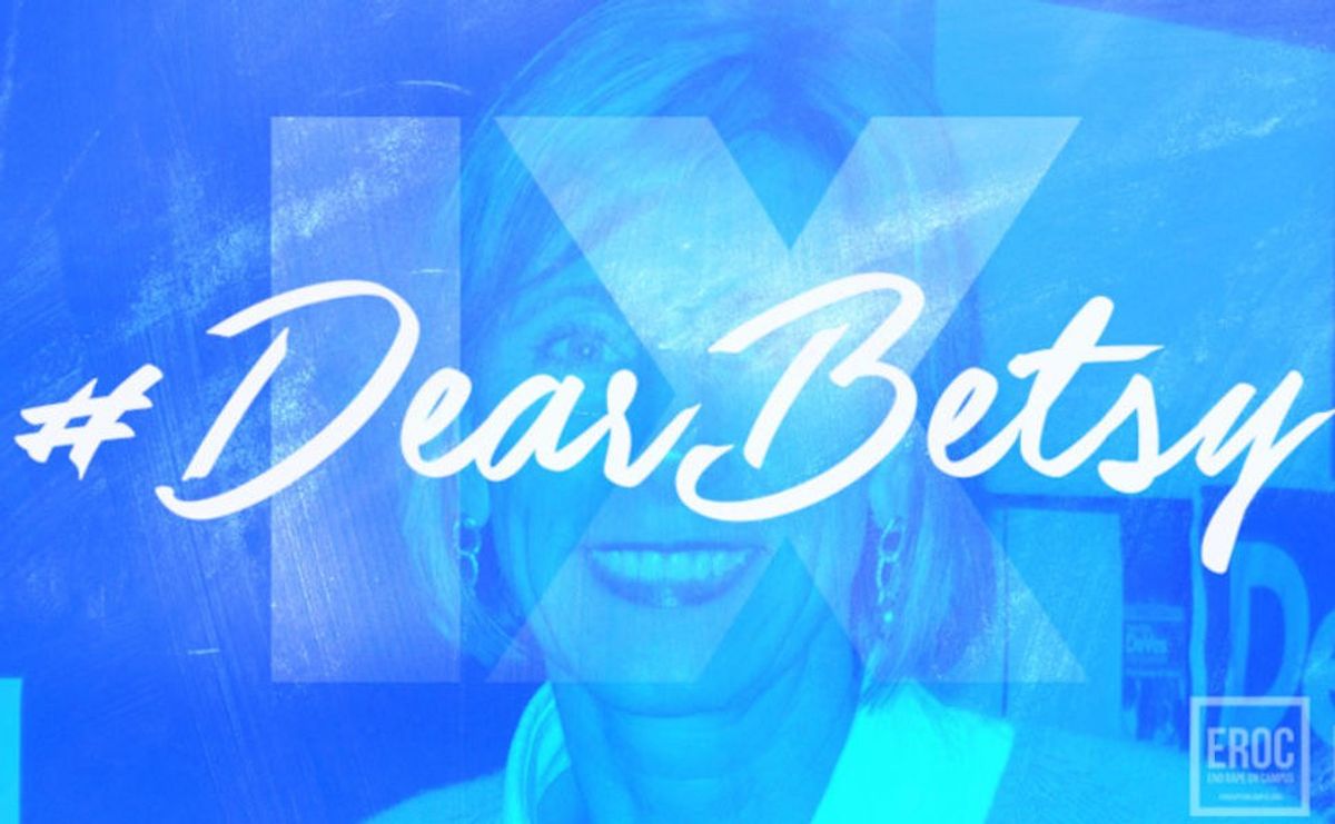 #DearBetsy, Be Smart With Title IX