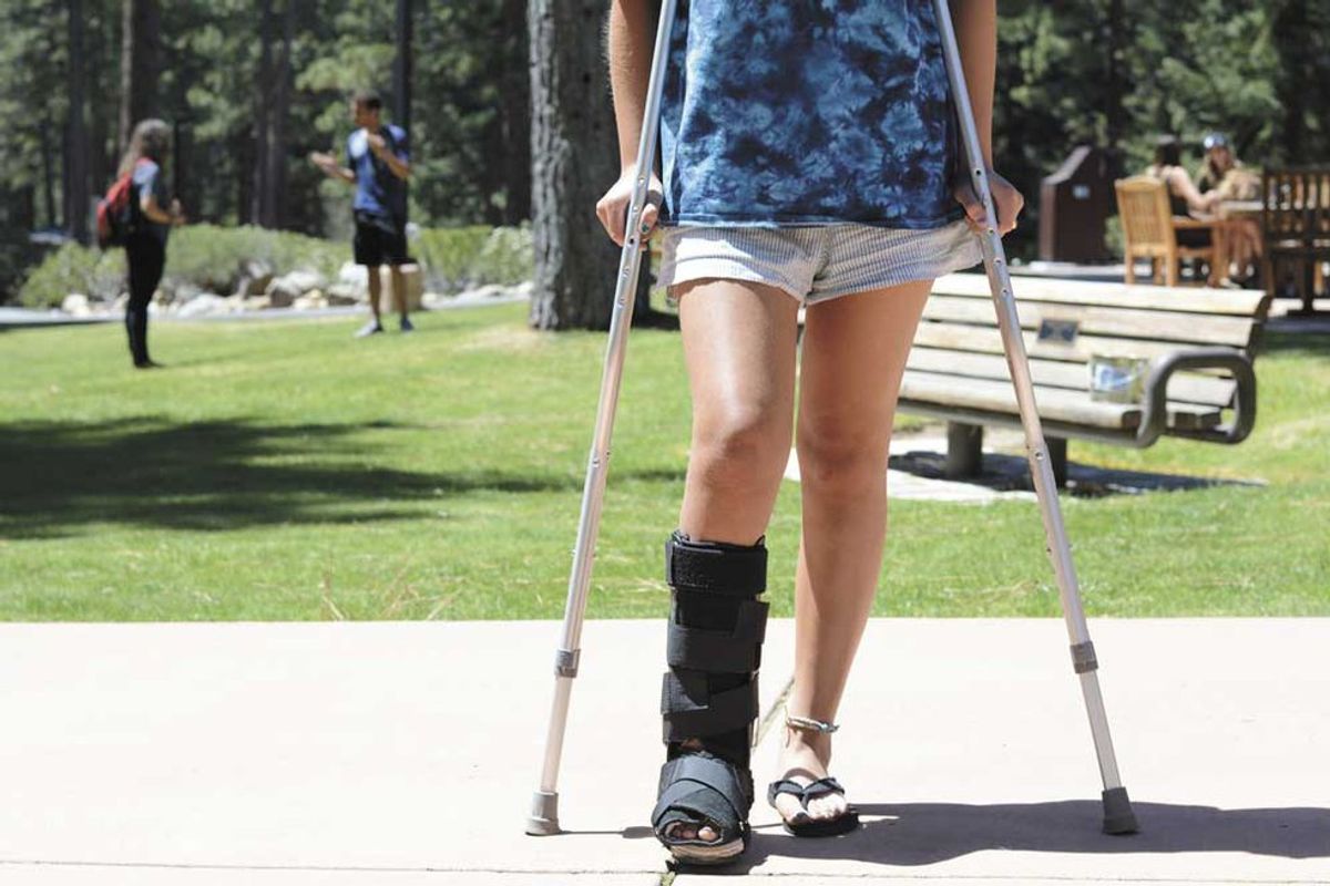 How To Handle Crutches On Campus