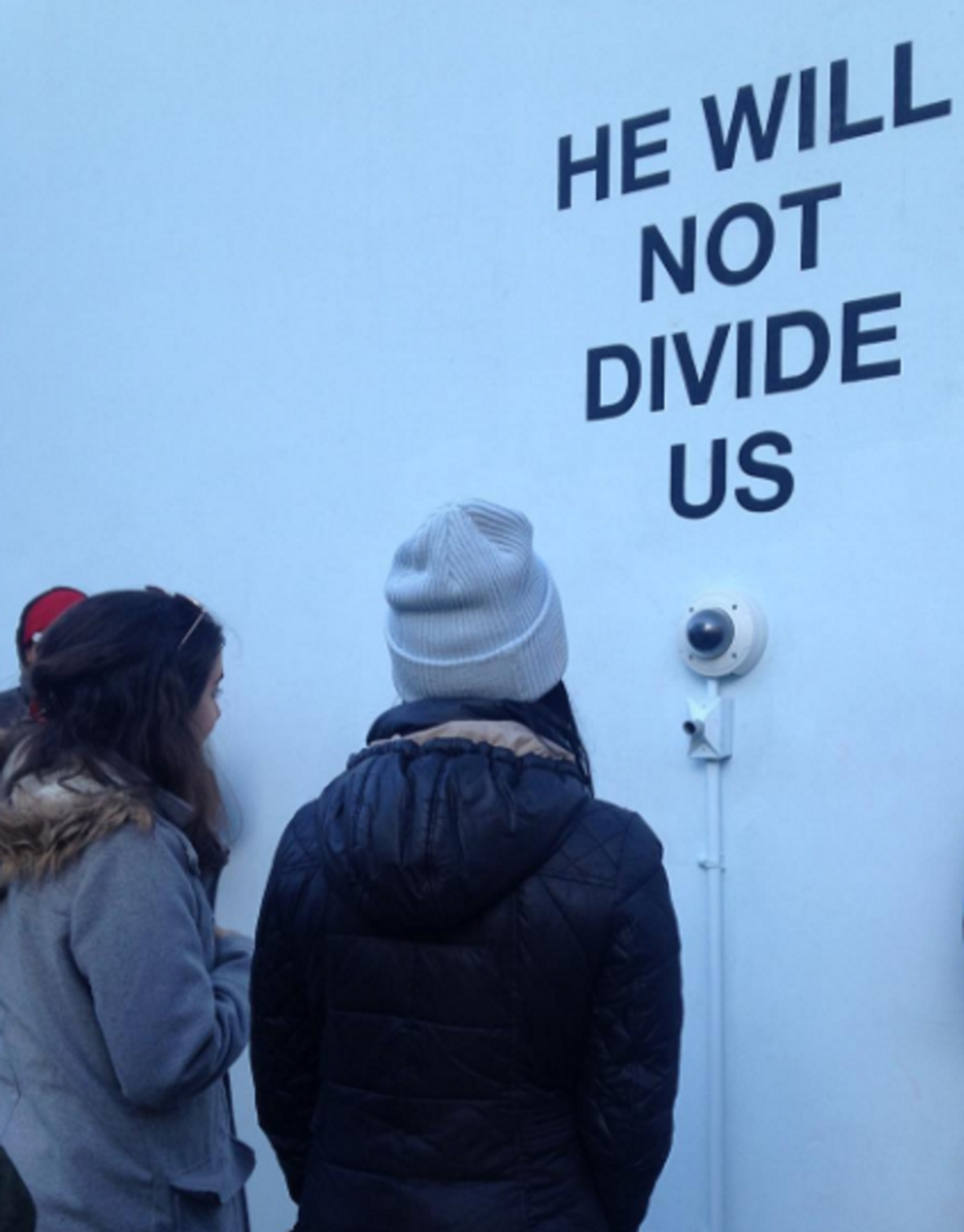Why The 'He Will Not Divide Us' Art Installation Is Important