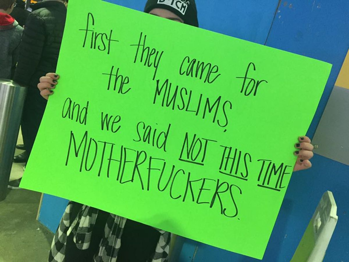 Columbus International Airport Muslim Ban Protest