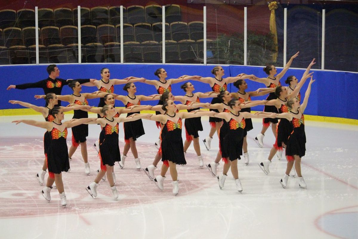 Adrian College Synchronized Skating Takes On Sweden As Team USA